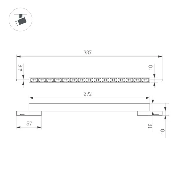 Arlight 043276 Светильник MAG-MICROCOSM-LASER-L300-15W Day4000 (BK, 30 deg, 24V) (Arlight, IP20 Металл, 3 года) 043276, изображение 6