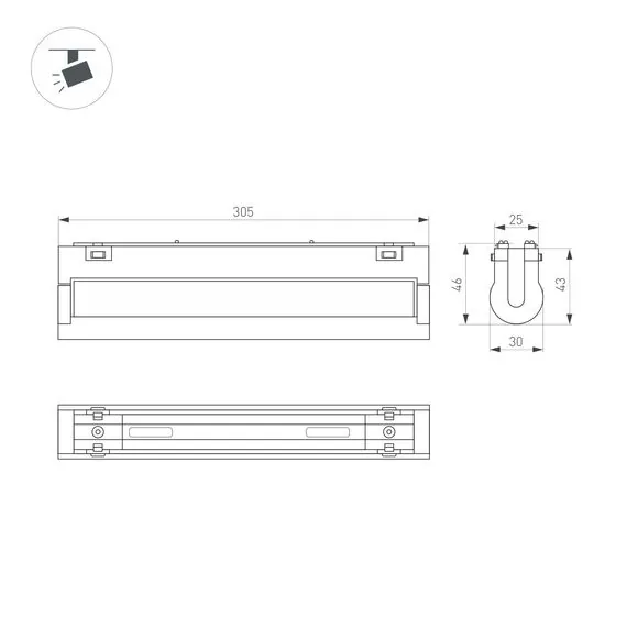 Arlight 044450 Светильник MAG-VIBE-FLAT-TURN-L305-12W Day4000 (WH, 110 deg, 48V) (Arlight, IP20 Металл, 5 лет) 044450, изображение 7