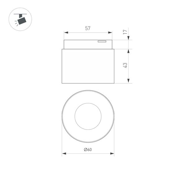 Arlight 043257 Светильник MAG-MICROCOSM-POINT-R60-5W Day4000 (BK, 36 deg, 24V) (Arlight, IP20 Металл, 3 года) 043257, изображение 6
