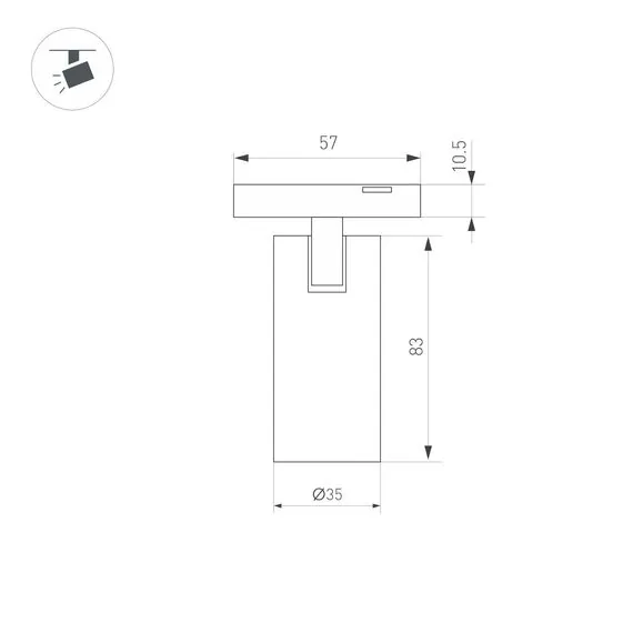 Arlight 043253 Светильник MAG-MICROCOSM-SPOT-R35-5W Day4000 (BK, 36 deg, 24V) (Arlight, IP20 Металл, 3 года) 043253, изображение 5