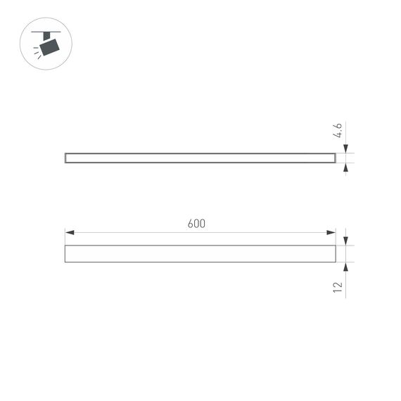 Arlight 043267 Светильник MAG-MICROCOSM-STRIP-L600-10W Warm3000 (BK, 100 deg, 24V) (Arlight, IP20 Металл, 3 года) 043267, изображение 10
