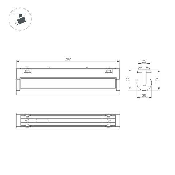 Arlight 044177 Светильник MAG-VIBE-LASER-TURN-L209-12W Day4000-MIX (BK, 24 deg, 48V, TUYA Zigbee) (Arlight, IP20 Металл, 5 лет) 044177, изображение 10
