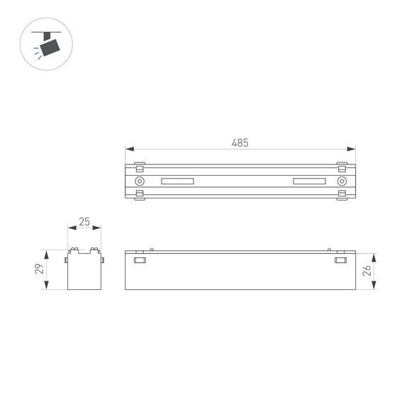 Arlight 044186 Светильник MAG-VIBE-FLAT-L485-24W Day4000-MIX (BK, 100 deg, 48V, TUYA Zigbee) (Arlight, IP20 Металл, 5 лет) 044186, изображение 4