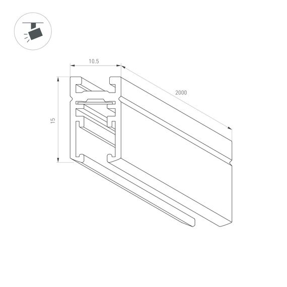Arlight 043050 Трек MAG-MICROCOSM-TRACK-1115-2000 (BK) (Arlight, IP20 Металл, 3 года) 043050, изображение 7