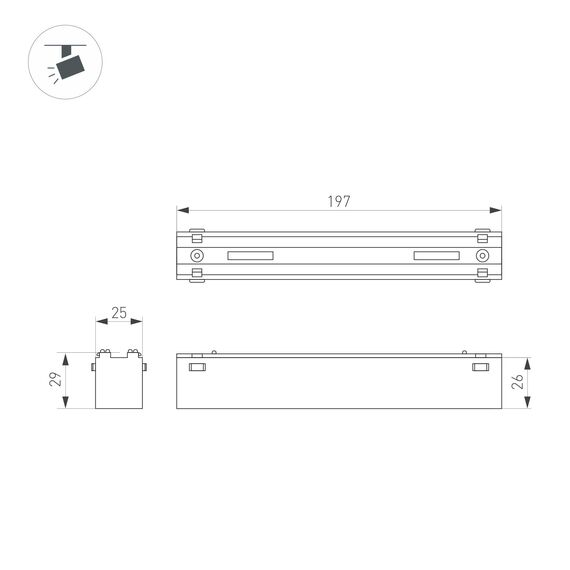 Arlight 044419 Светильник MAG-VIBE-LASER-L197-12W Day4000-MIX (BK, 24 deg, 48V, DALI) (Arlight, IP20 Металл, 5 лет) 044419, изображение 3