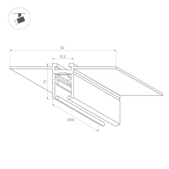 Arlight 043051 Трек встраиваемый MAG-MICROCOSM-TRACK-5015-FDW-2000 (BK) (Arlight, IP20 Металл, 3 года) 043051, изображение 6