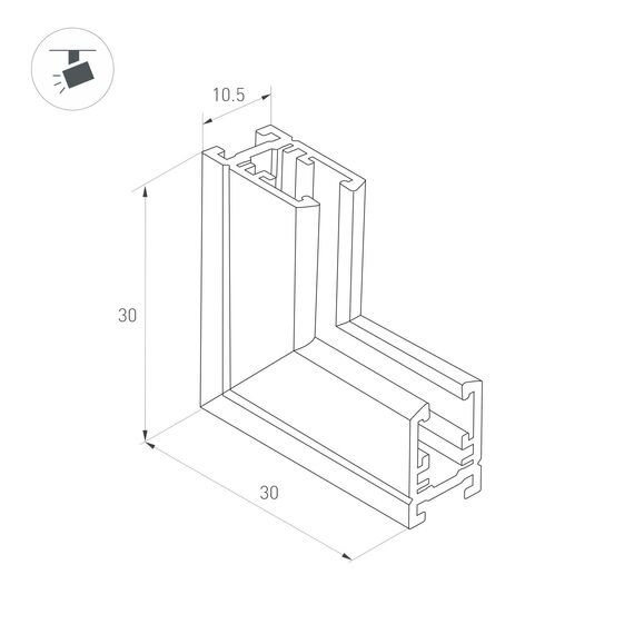 Arlight 044529 Коннектор угловой MAG-MICROCOSM-CON-L90-INT (BK, внутренний) (Arlight, IP20 Металл, 3 года) 044529, изображение 6