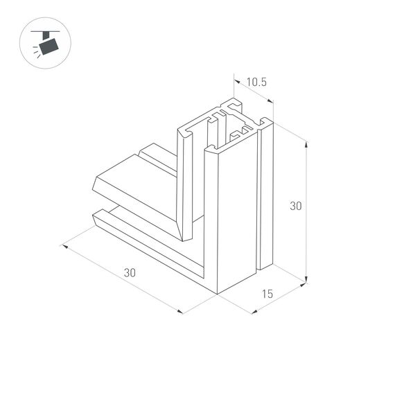 Arlight 044527 Коннектор угловой MAG-MICROCOSM-CON-L90 (BK) (Arlight, IP20) 044527, изображение 6