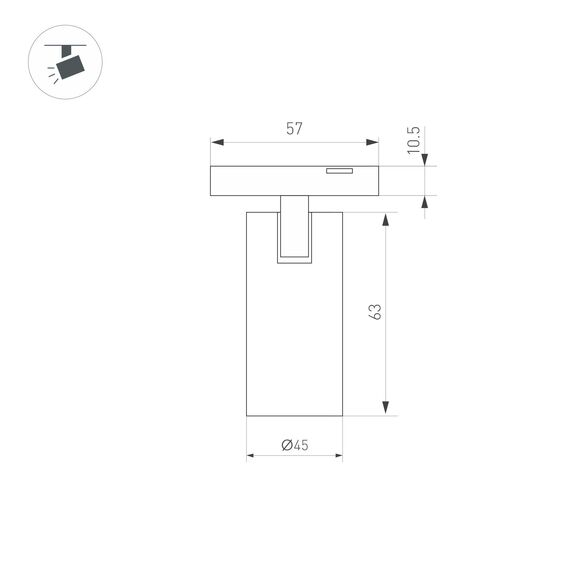 Arlight 043254 Светильник MAG-MICROCOSM-SPOT-R45-9W Warm3000 (BK, 36 deg, 24V) (Arlight, IP20 Металл, 3 года) 043254, изображение 6