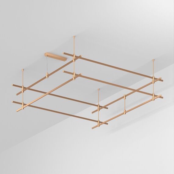 Arlight 048548 Трек ART-APRIORI-QUADRAT-2-ROD-400-2000x2000 (GD) (Arlight, IP20 Металл, 3 года) 048548