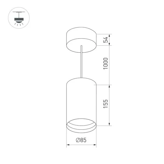 Arlight 022948 Светильник подвесной SP-POLO-R85-2-15W Day White 40deg (White, White Ring) (Arlight, IP20 Металл, 3 года) 022948, изображение 13