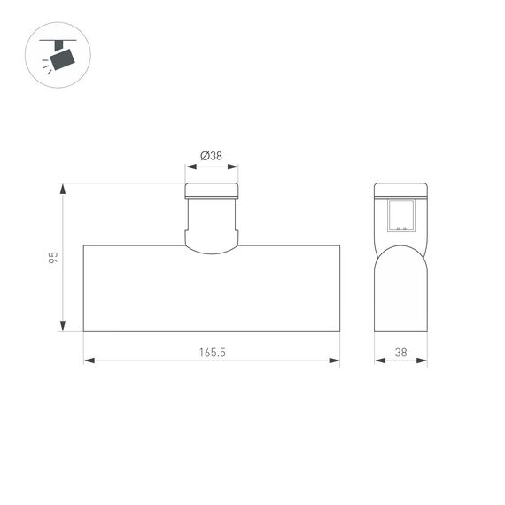 Arlight 039284 Светильник ART-APRIORI-LASER-L165-8W Warm3000 (BK, 48 deg, 48V) (Arlight, IP20 Металл, 3 года) 039284, изображение 6