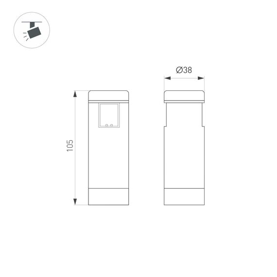 Arlight 039297 Светильник ART-APRIORI-SPOT-R40-8W Warm3000 (GD, 36 deg, 48V) (Arlight, IP20 Металл, 3 года) 039297, изображение 7