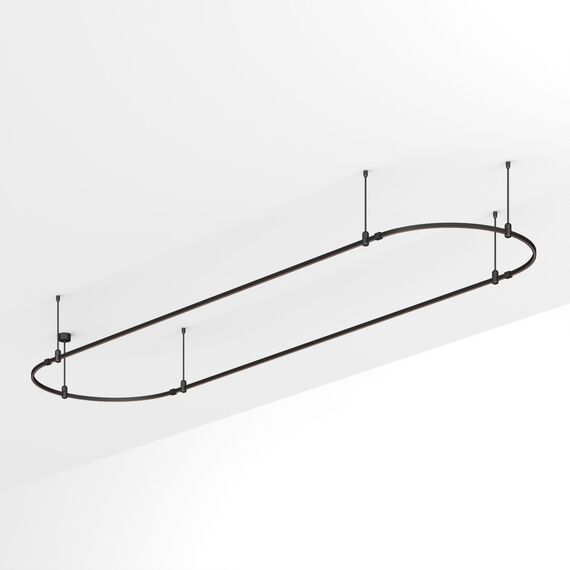 Arlight 048512 Трек ART-APRIORI-OVAL-ROD-400-4000x1000 (BK) (Arlight, IP20 Металл, 3 года) 048512