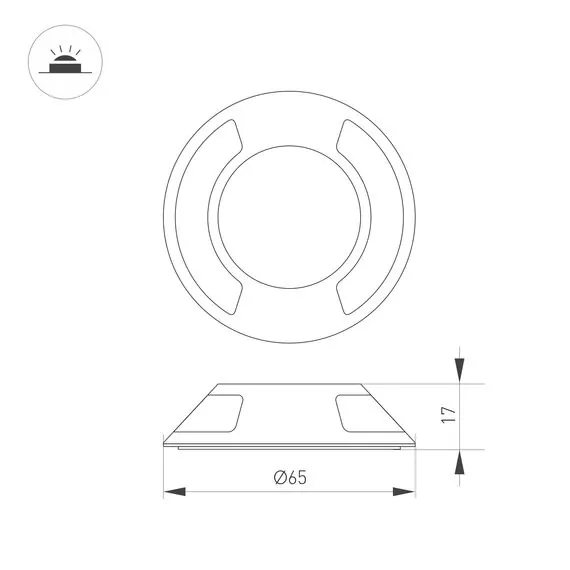 Arlight 045350 Накладка ART-DECK-CAP-LID2-R65 (SL, STEEL) (Arlight, Металл) 045350, изображение 8