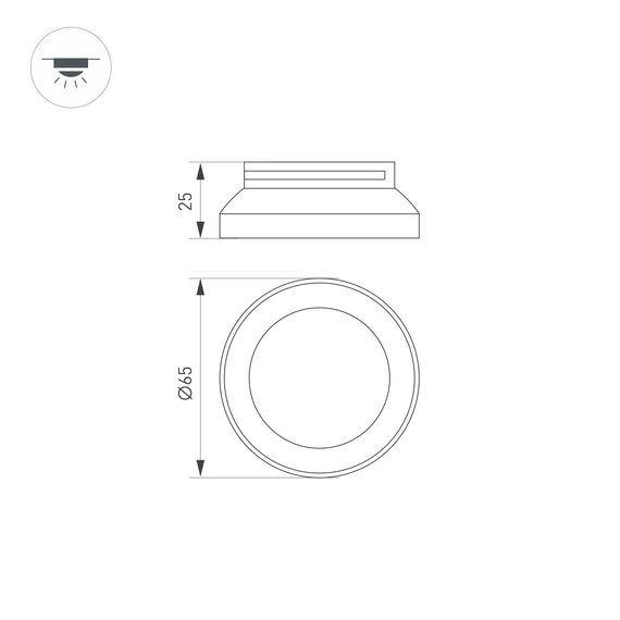 Arlight 022650 Вставка SP-POLO-R65 (WH, 3-3) (Arlight, Металл) 022650, изображение 4