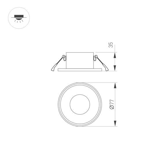 Arlight 030264 Корпус PLURIO-BASE-BUILT-R77 (WH, 1-2, 200mA) (Arlight, IP20 Металл, 3 года) 030264, изображение 11