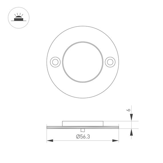 Arlight 045343 Светильник ART-DECK-LAMP-R56-3W Day4000 (SL, 120 deg, 24V) (Arlight, IP67 Металл, 3 года) 045343, изображение 4