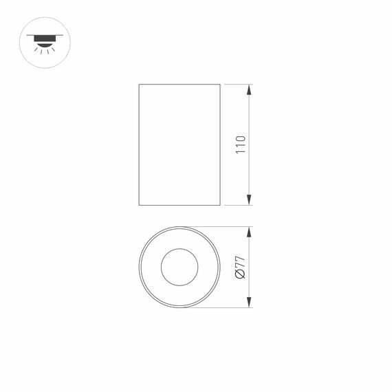 Arlight 031707 Корпус PLURIO-BASE-SURFACE-LONG-R77 (BK, 1-2, 200mA) (Arlight, IP20 Металл, 3 года) 031707, изображение 3