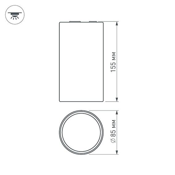 Arlight 020889 Цилиндр накладной SP-POLO-R85S Silver (1-3) (Arlight, IP20 Металл, 3 года) 020889, изображение 13