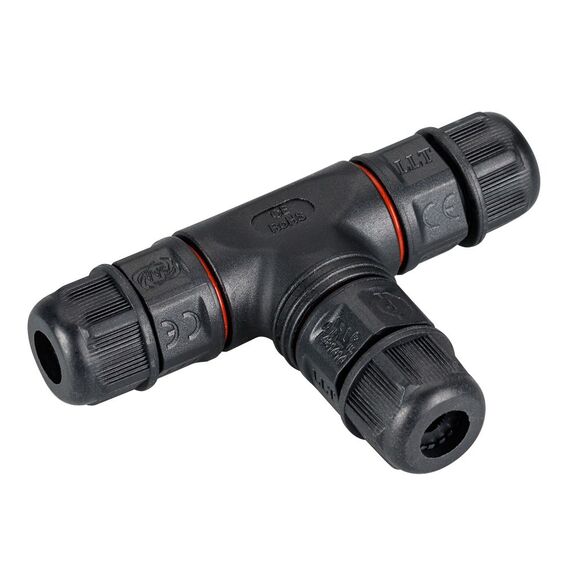 Arlight 024937 Коннектор тройной NEO-CON-T-2pin-BK (3-7mm, IP67) (Arlight, IP67 Пластик, 3 года) 024937