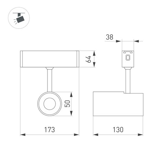 Arlight 026841 Светильник CLIP-38-SPOT-R146-6W Warm3000 (BK, 24 deg, 24V) (Arlight, IP40 Металл, 3 года) 026841, изображение 7