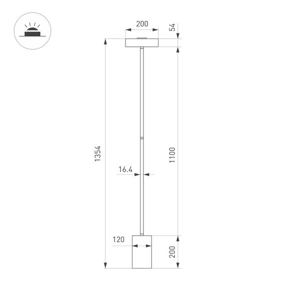 Arlight 052014 Светильник SP-SAMSARA-FLOOR-16W Warm3000 (BK, 110 deg, 230V) (Arlight, IP20 Металл, 3 года) 052014, изображение 4