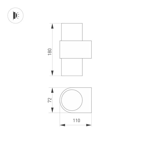 Arlight 033264 Светильник SP-SPICY-WALL-TWIN-S180x72-2x6W Day4000 (GD, 40 deg) (Arlight, IP20 Металл, 3 года) 033264, изображение 10
