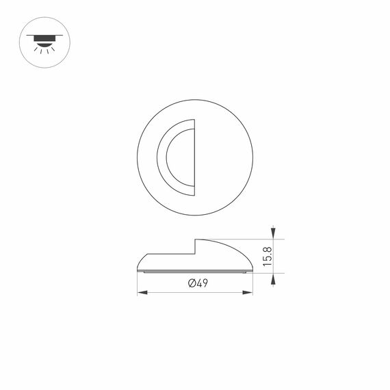 Arlight 024931 Накладка ART-DECK-CAP-LID-R50 (SL, STEEL) (Arlight, Металл) 024931, изображение 10