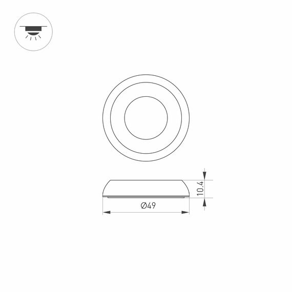 Arlight 024932 Накладка ART-DECK-CAP-DOME-R50 (SL, STEEL) (Arlight, Металл) 024932, изображение 9
