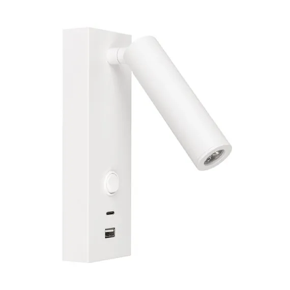 Arlight 031394(1) Светильник SP-BED-CHARGE-S60x125-3W Warm3000 (WH, 20 deg, 230V, USB-A, USB-C) (Arlight, IP20 Металл, 3 года) 031394(1), изображение 2