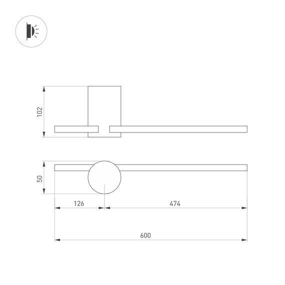 Arlight 034170 Светильник SP-VINCI-S600x55-7W Day4000 (BK, 110 deg, 230V) (Arlight, IP20 Металл, 3 года) 034170, изображение 13