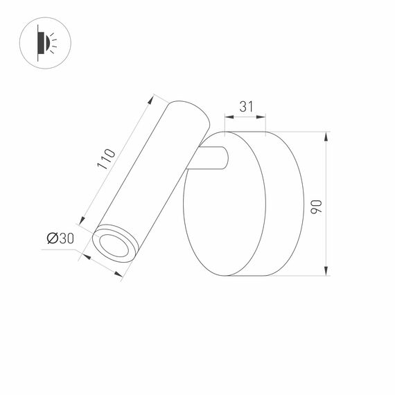 Arlight 034074 Светильник SP-BED-NB-R90-3W Warm3000 (NI, 20 deg, 230V) (Arlight, IP20 Металл, 3 года) 034074, изображение 9