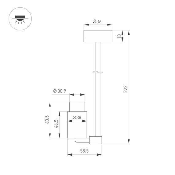 Arlight 049782 Светильник ART-NEMO-SURFACE-ZOOM-L205-R38-5W Day4000 (BK, 10-55 deg, 24V) (Arlight, IP20 Металл, 5 лет) 049782, изображение 4