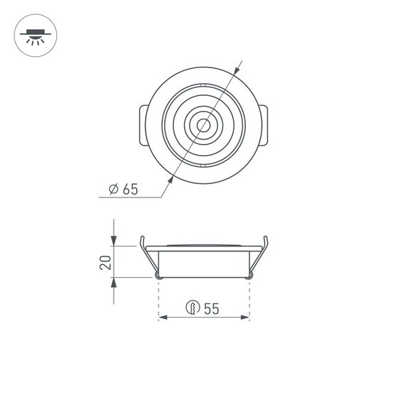 Arlight 020767 Светодиодный светильник LTM-R65WH 5W Day White 10deg (Arlight, IP40 Металл, 3 года) 020767, изображение 12