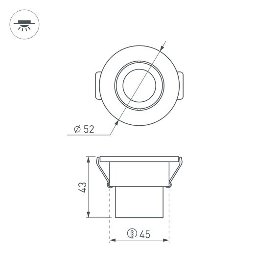 Arlight 014914 Светодиодный светильник LTM-R52WH 3W Day White 30deg (Arlight, IP40 Металл, 3 года) 014914, изображение 6