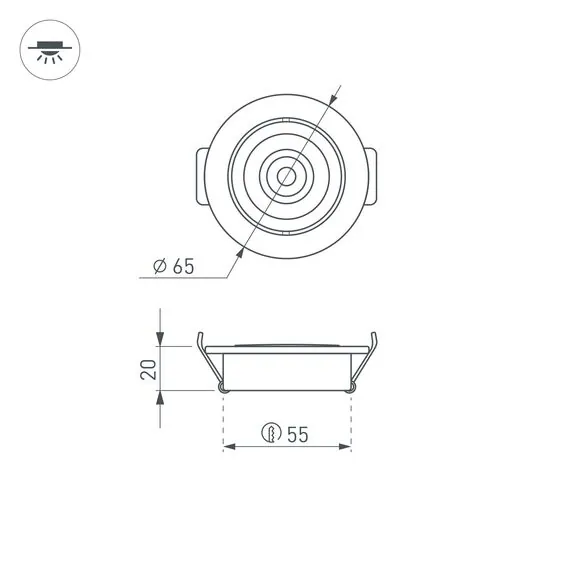 Arlight 020767 Светодиодный светильник LTM-R65WH 5W Day White 10deg (Arlight, IP40 Металл, 3 года) 020767, изображение 11