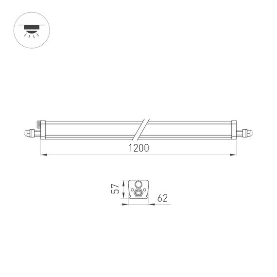Arlight 043654 Светильник ALT-TUBULAR-MOTION-1200-28W Day4000 (WH, 120 deg, 230V) (Arlight, IP65 Пластик, 5 лет) 043654, изображение 5