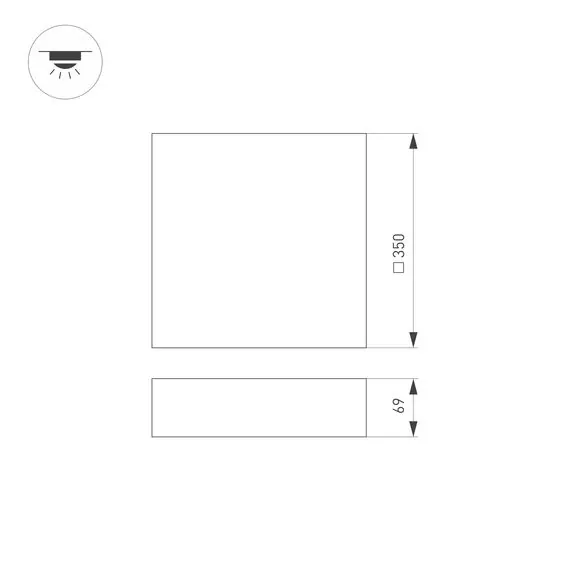 Arlight 041010 Светильник IM-QUADRO-EMERGENCY-3H-S350x350-33W Warm3000 (WH, 120 deg, 230V) (Arlight, IP40 Металл, 2 года) 041010, изображение 12
