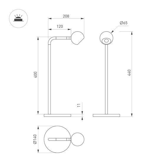 Arlight 051021 Светильник SP-OTTORI-TAB-6W Warm3000 (WH, 30 deg, 230V) (Arlight, IP20 Металл, 3 года) 051021, изображение 4