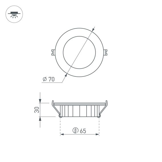 Arlight 020770 Светодиодный светильник LTM-R70WH-Frost 4,5W Day White 110deg (Arlight, IP40 Металл, 3 года) 020770, изображение 11
