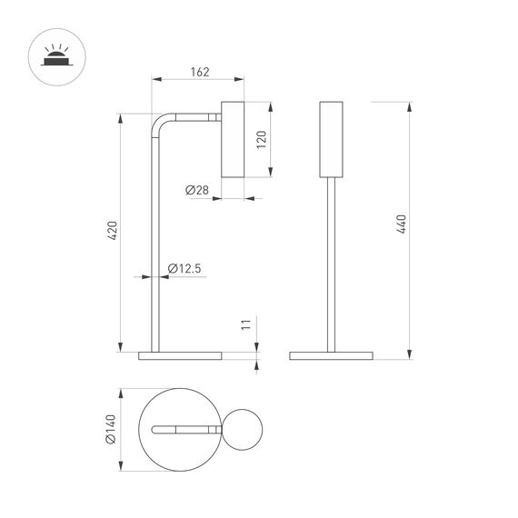 Arlight 051668 Светильник SP-VERDI-TAB-3W Warm3000 (WH, 20 deg, 230V) (Arlight, IP20 Металл, 3 года) 051668, изображение 4