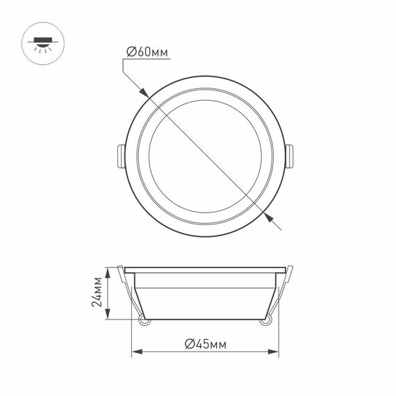 Arlight 020761 Светодиодный светильник LTM-R60WH-Frost 3W Day White 110deg (Arlight, IP40 Металл, 3 года) 020761, изображение 12