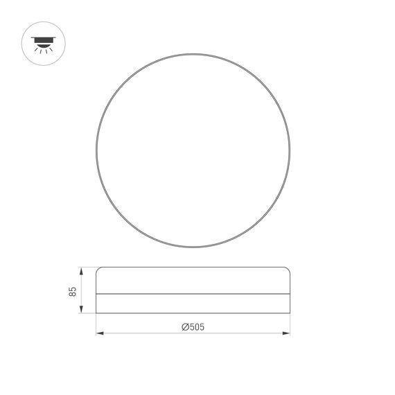 Arlight 037446 Светильник CL-SMURF-R500-50W Day4000-MIX (WH, 140 deg, 230V) (Arlight, IP40 Пластик, 3 года) 037446, изображение 10