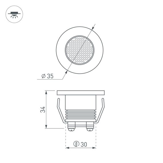 Arlight 020752 Светодиодный светильник LTM-R35WH 1W Day White 30deg (Arlight, IP40 Металл, 3 года) 020752, изображение 13