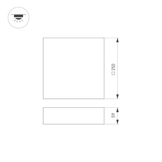 Arlight 041006 Светильник IM-QUADRO-EMERGENCY-3H-S250x250-28W Warm3000 (WH, 120 deg, 230V) (Arlight, IP40 Металл, 2 года) 041006, изображение 9