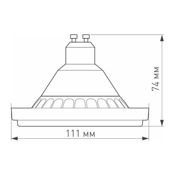 Arlight 025628 Лампа AR111-UNIT-GU10-15W-DIM Day4000 (WH, 24 deg, 230V) (Arlight, Металл) 025628, изображение 10