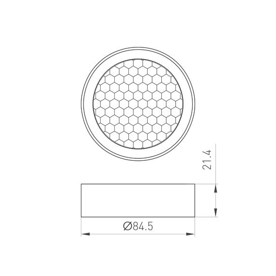 Arlight 046765 Фильтр сетчатый с посадочным кольцом LGD-HONEYCOMB-RING-R85 (WH) (Arlight, Металл) 046765, изображение 6