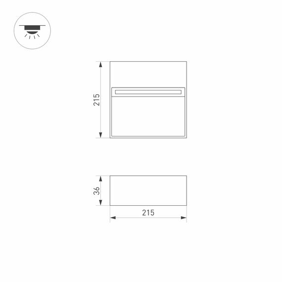 Arlight 029958 Светильник LGD-TRACE-S215x215-8W Warm3000 (GR, 60 deg, 230V) (Arlight, IP65 Металл, 3 года) 029958, изображение 8