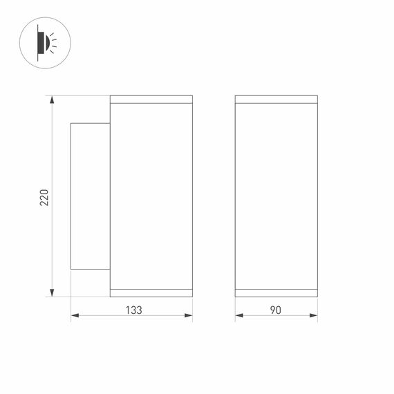 Arlight 037251 Светильник LGD-FORMA-WALL-TWIN-R90-2x12W Day4000 (BK, 44 deg, 230V) (Arlight, IP54 Металл, 3 года) 037251, изображение 5